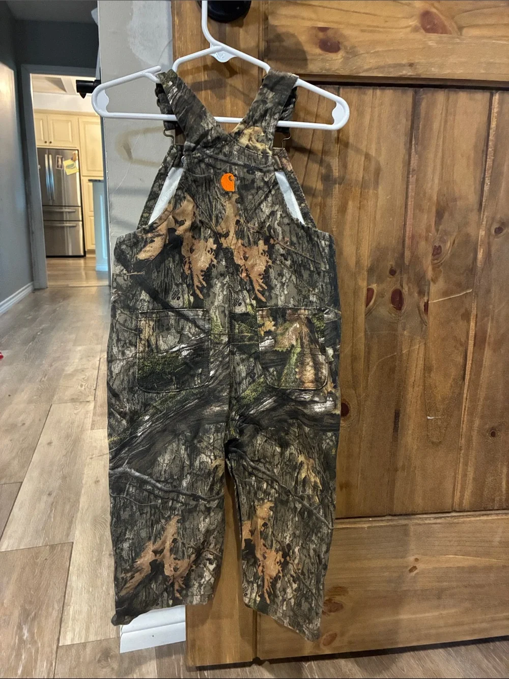 Carhartt Kids Realtree Camo Overalls in Brown and Green